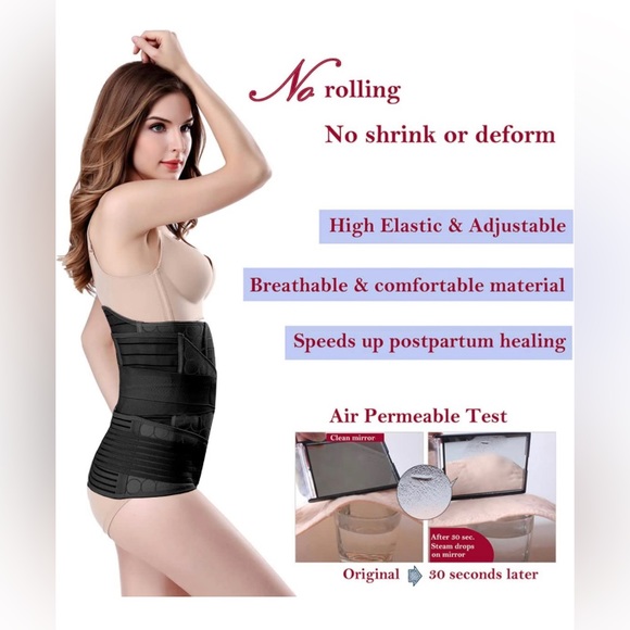 NEW 3 in 1 POSTPARTUM BELT, PLUS SIZE, black - Picture 4 of 16
